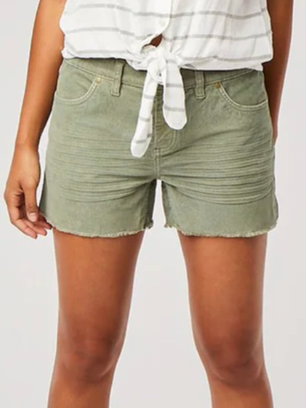 Carve Designs Oahu 4" Short in Moss Sz 6